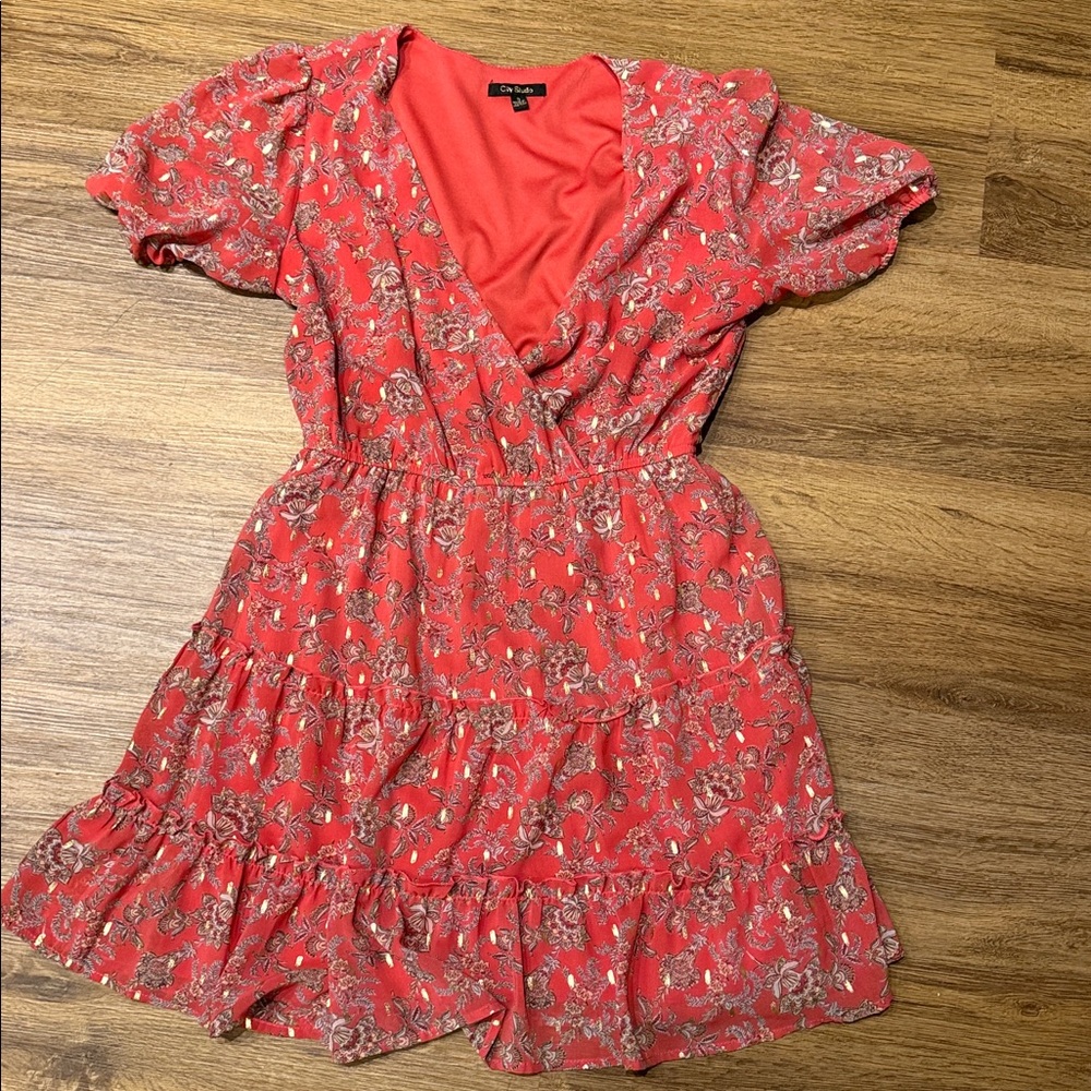 City Studio Vibrant Red Dress